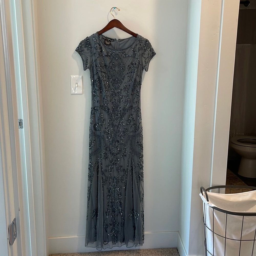 Grey beaded gown